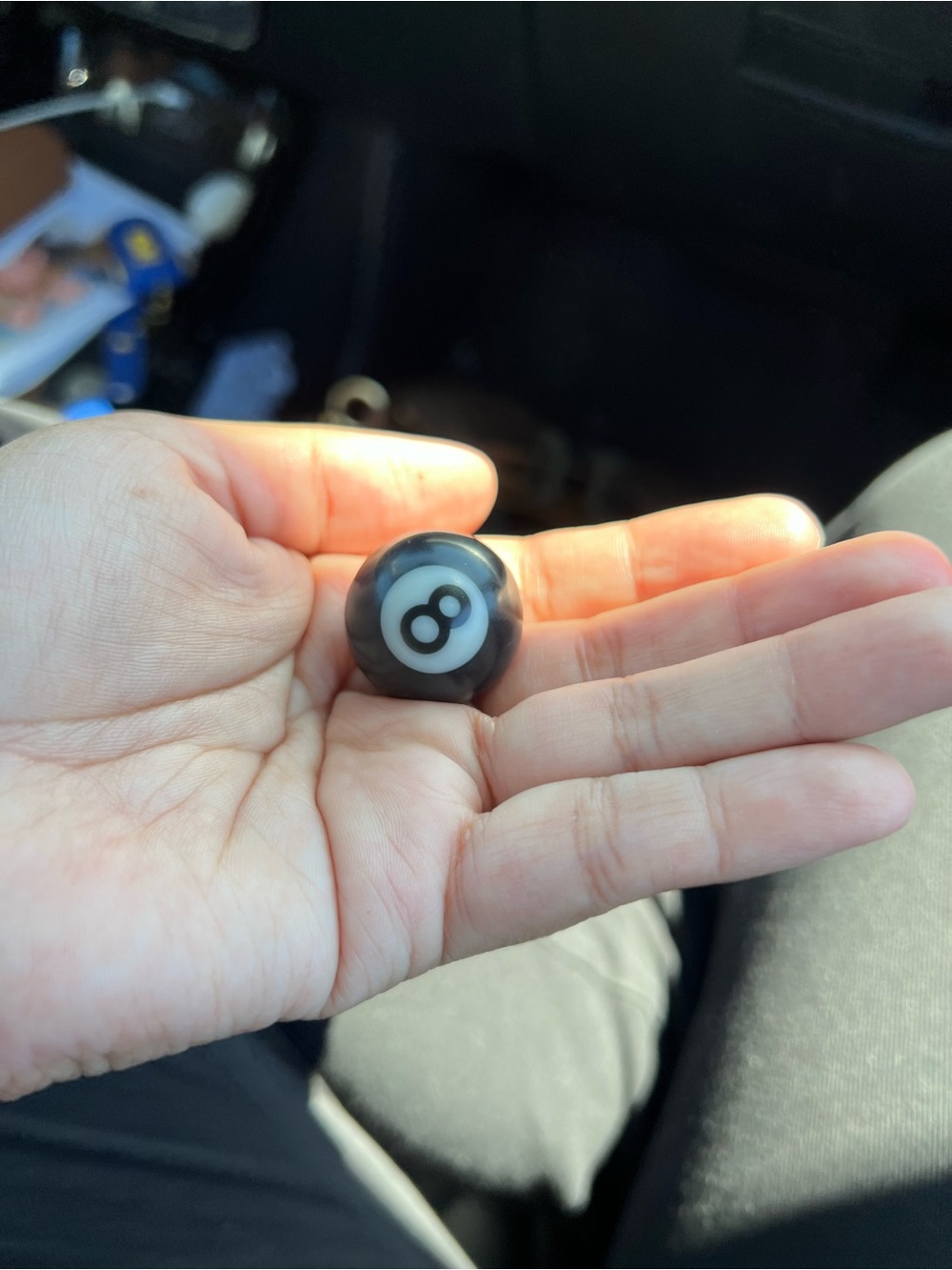 Mini 8-Ball Collectible Charm - Black and White